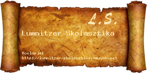 Lumnitzer Skolasztika névjegykártya